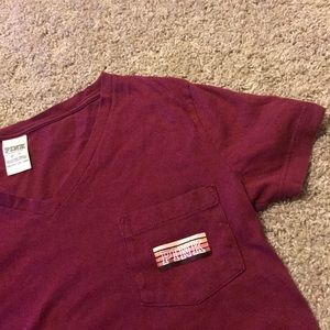 burgundy/ magenta PINK short sleeve